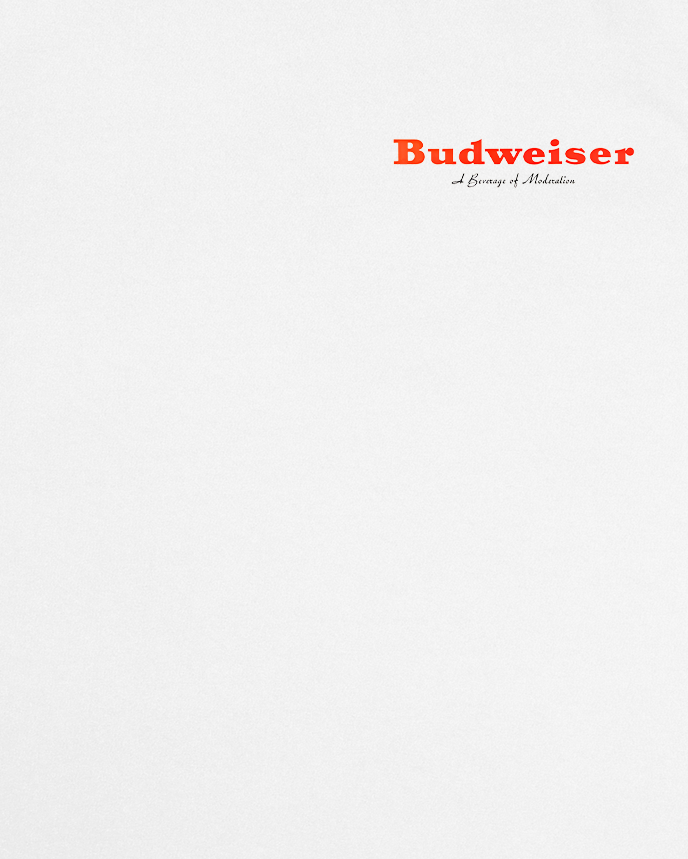 Vintage Bud Beer Ad Graphic Tee In Sand - Front & Back Print