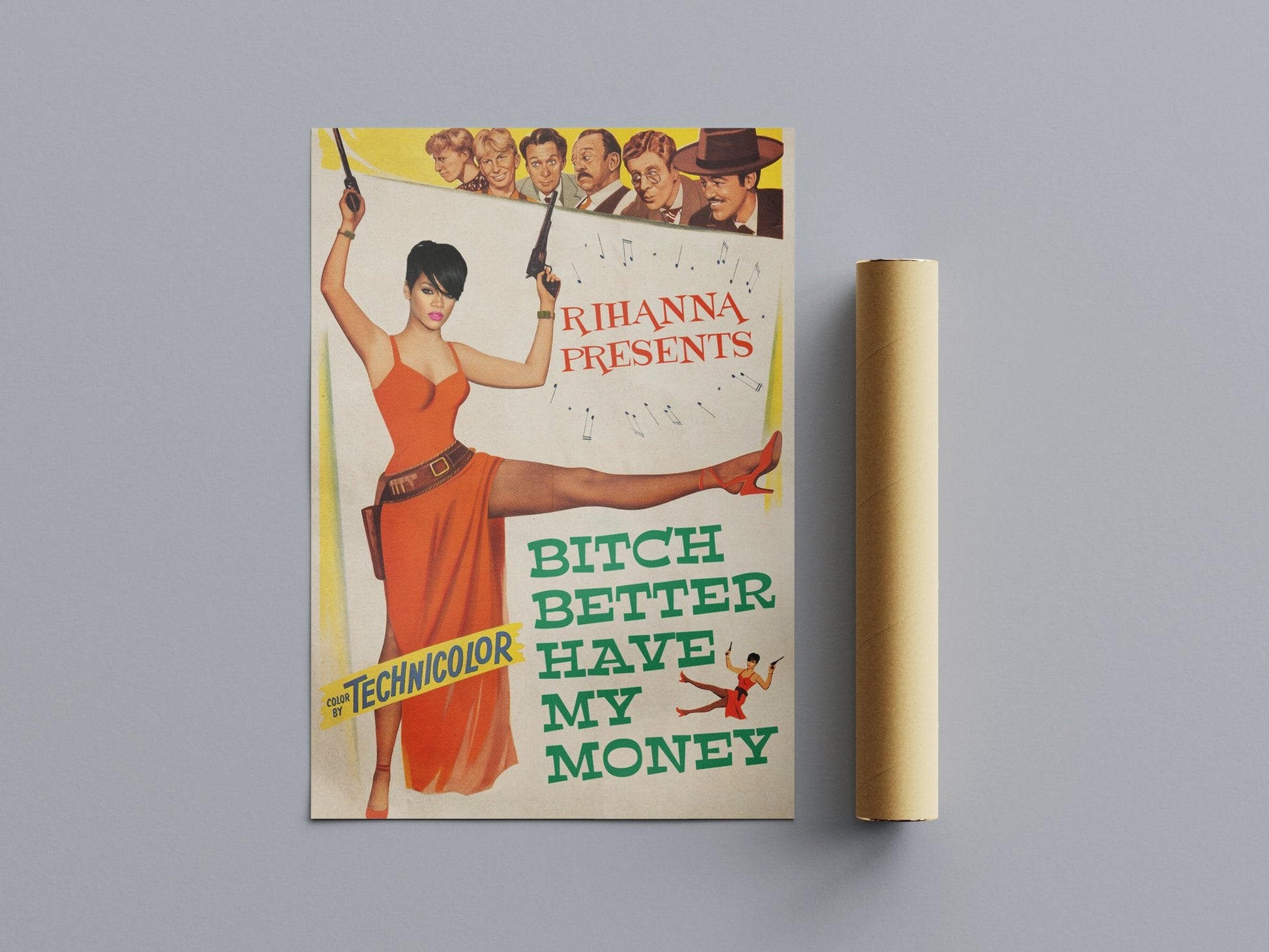 BITCH BETTER HAVE MY MONEY RETRO MOVIE STYLE POSTER - 808's