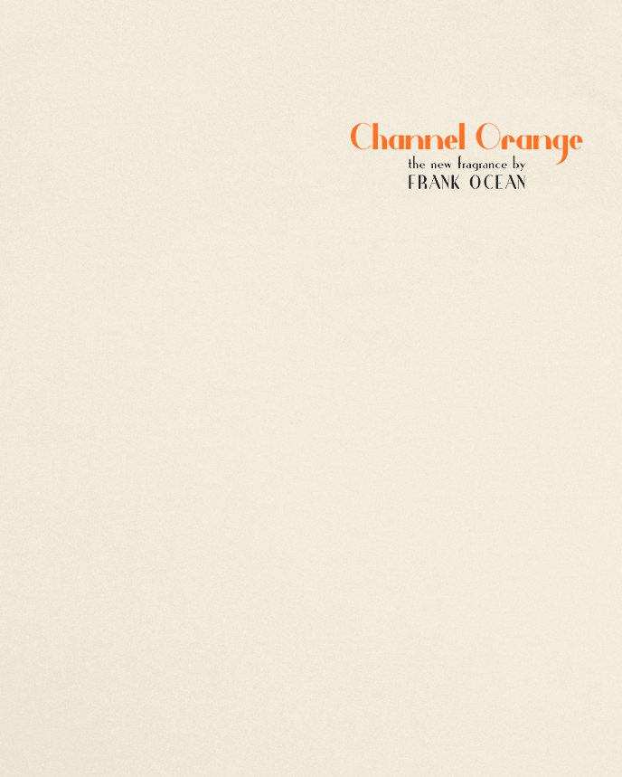 Frank Ocean Channel Orange Advertising Style Tee - Front & Back Print