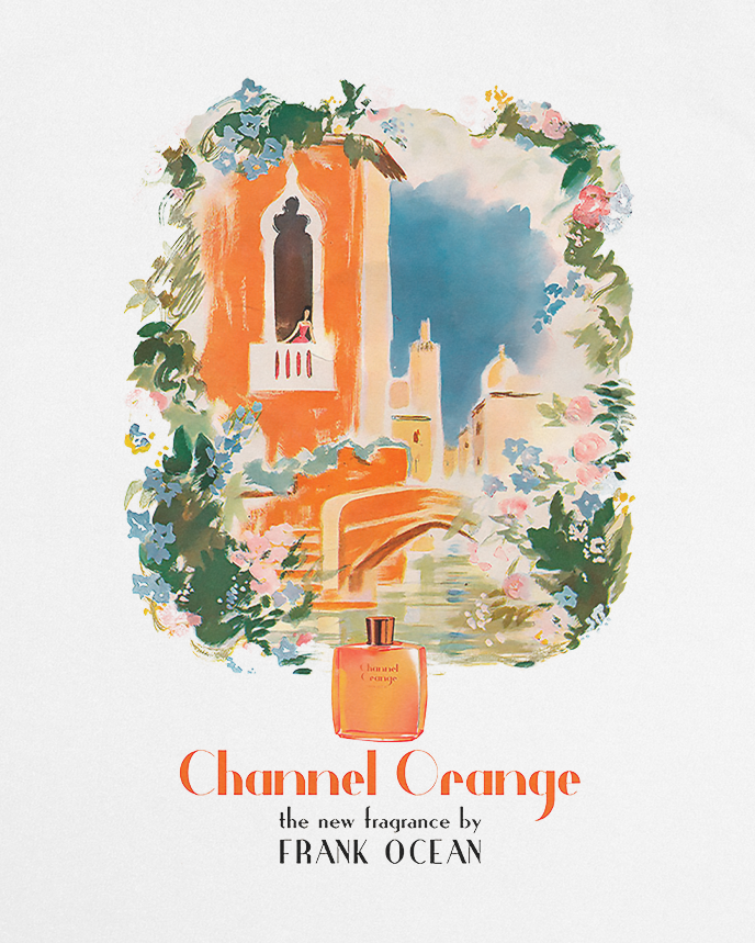 Frank Ocean Channel Orange Advertising Style Tee - Front & Back Print